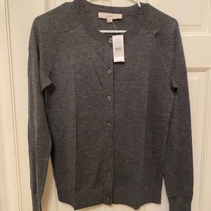 Brand New LOFT Crewneck Button down cardigan